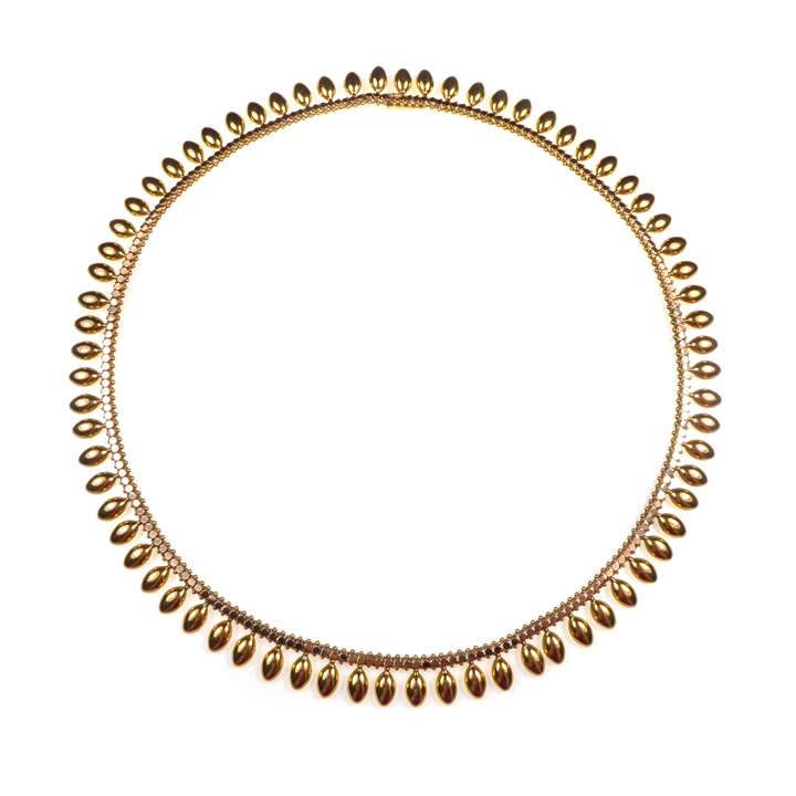 18ct gold fringe necklace